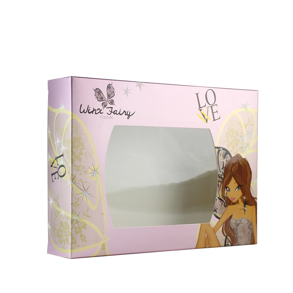 Custom Logo Printed Cardboard Paper Perfume Cosmetic Packaging Box with Window/Plastic Tray