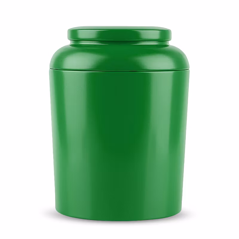 Pure Color Round Tea Tin with Slip Lid Cylindrical Tea Canisters Tea Box 1kg Capacity Big Volume