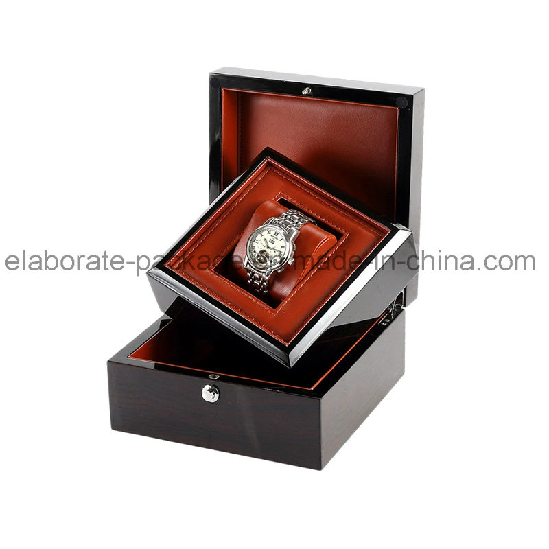 Personalized Design Black Wooden Watch Gift Package Box