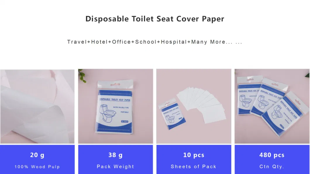 Ecological Toilet Seat Cover Toliet Seat Cover Paper Travel Disposable Toilet Seat Covers for Toddlers