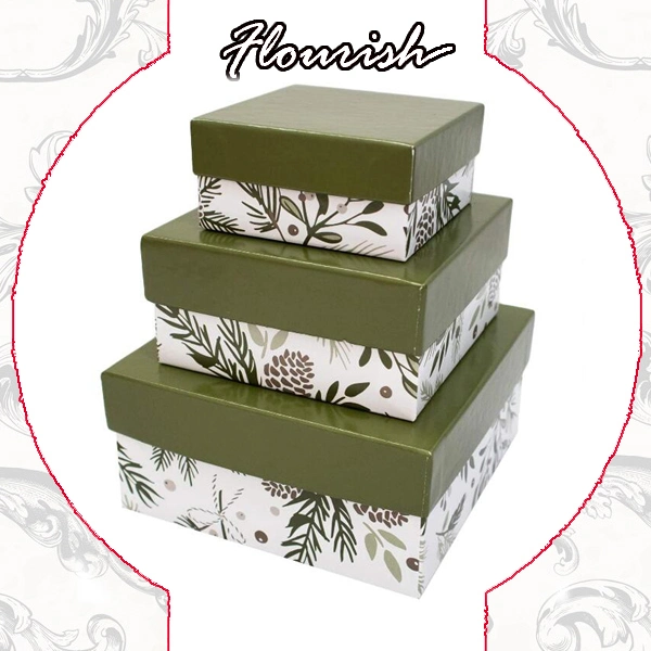 Two-Piece Lid and Base Type Rigid Cardboard New Year Gift Toy Presents Packaging Box