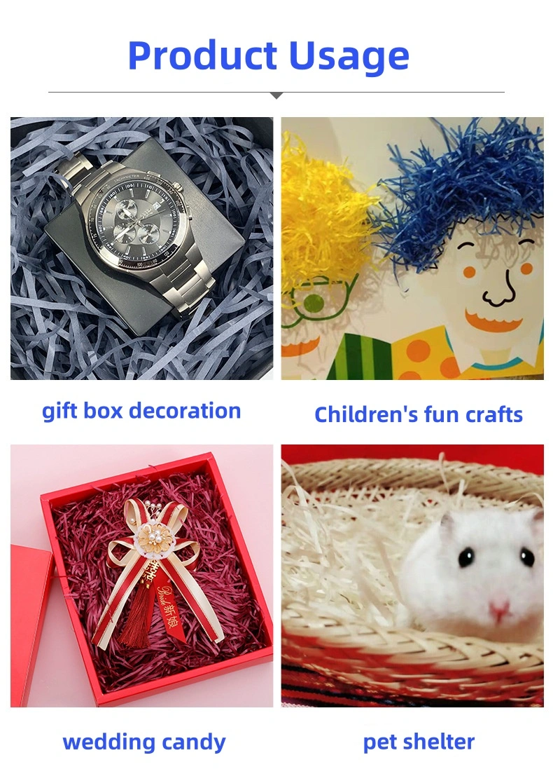 Raffia Paper Wrapping Gift Box Wedding Candy Box Filling Shredded Paper