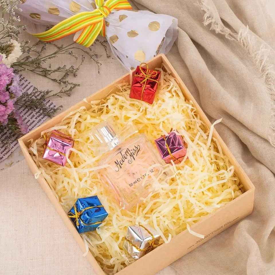 Multi-Colored Shredded Paper Crinkled Basket Raffia Grass for Gift Packaging Decorative Box Filler Filling Paper for Cosmetics