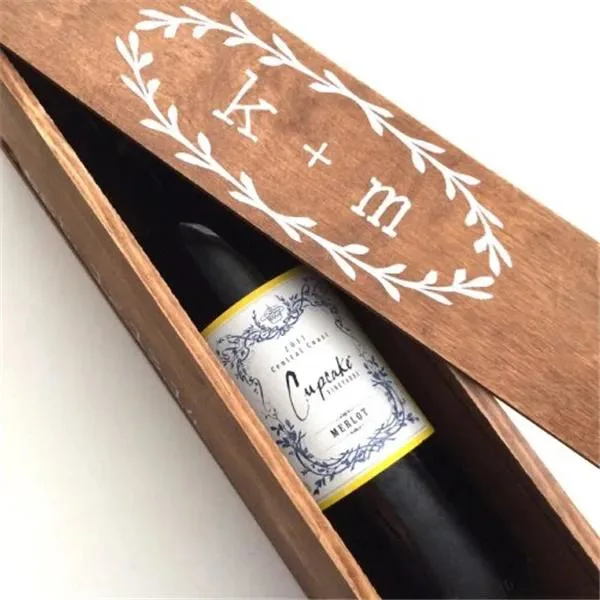 Personalized Wedding Gift Wine Box Ceremony Single Bottle Luxury Wine Box