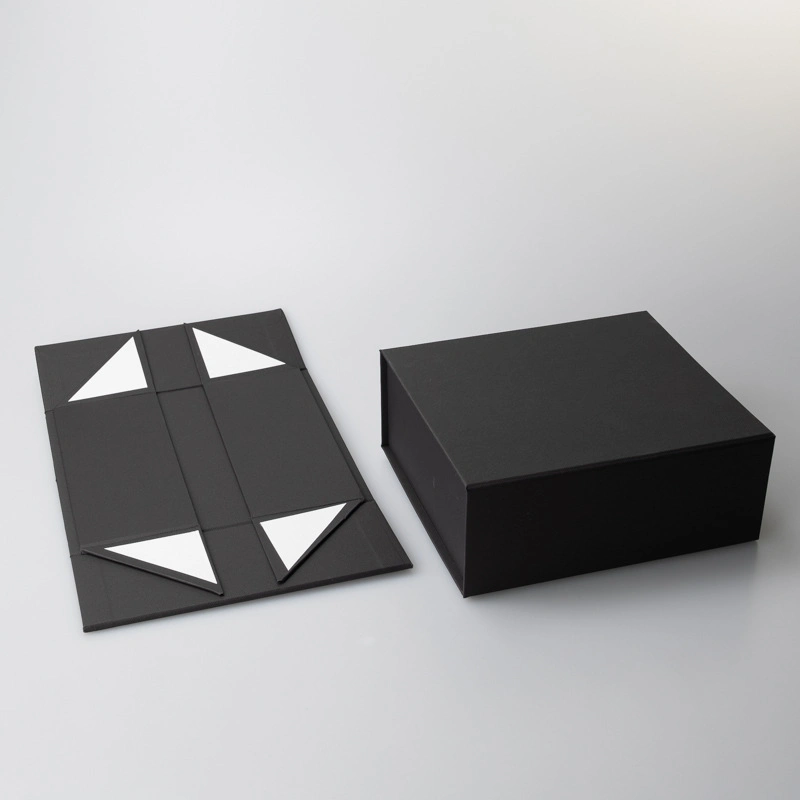 Customize Logo Hard Cardboard Book Shape Magnetic Close Packaging Gift Box Foldable Paper Box