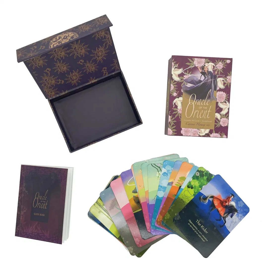 Custom Educational English Mini Book Deluxe Magnetic Gift Box Playing Cards Packaging Box