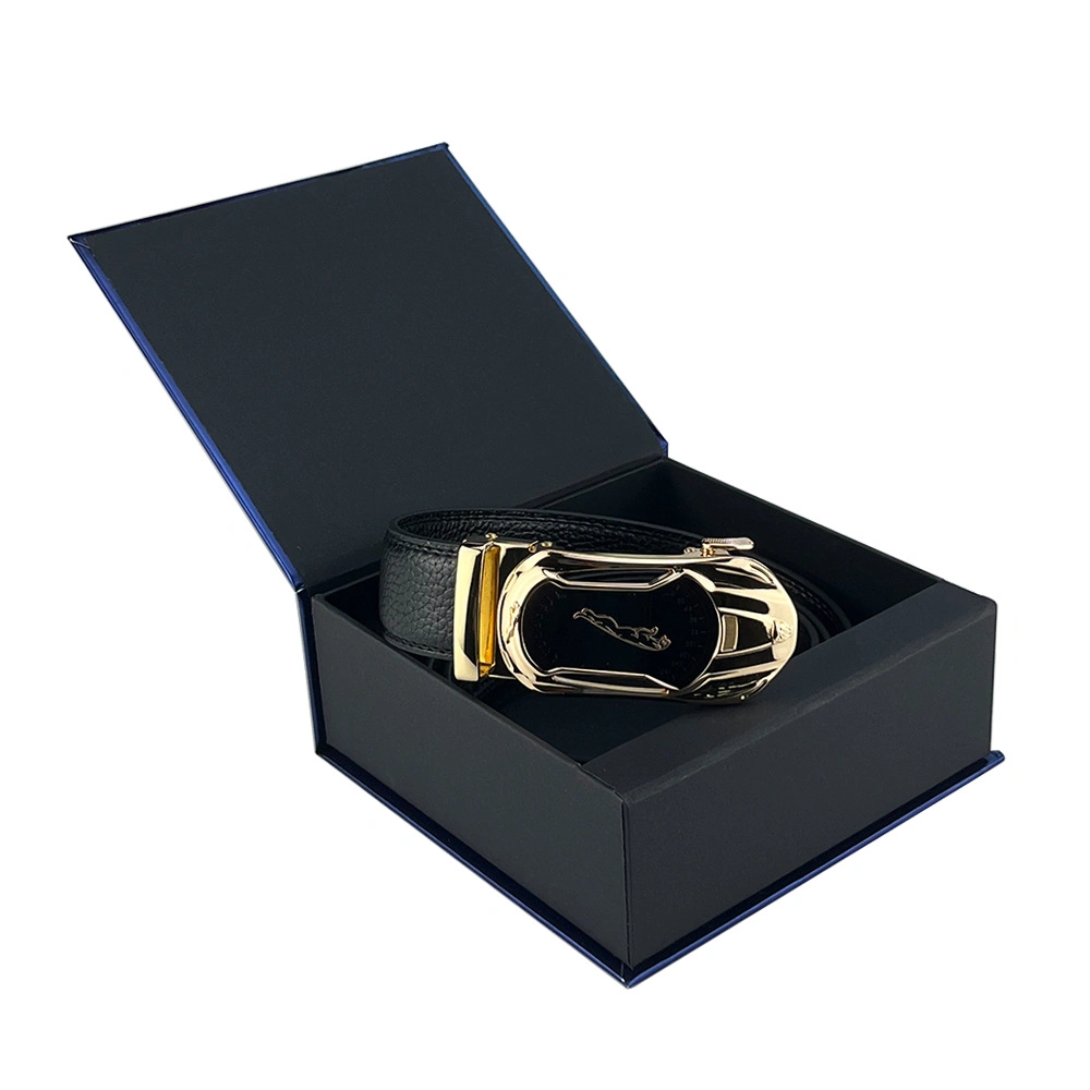 Custom Design Men Band Bow Tie Belt Boutique Jewelry Set Packaging Cases Luxury Personalized Magnetic Folding Watch Gift Box