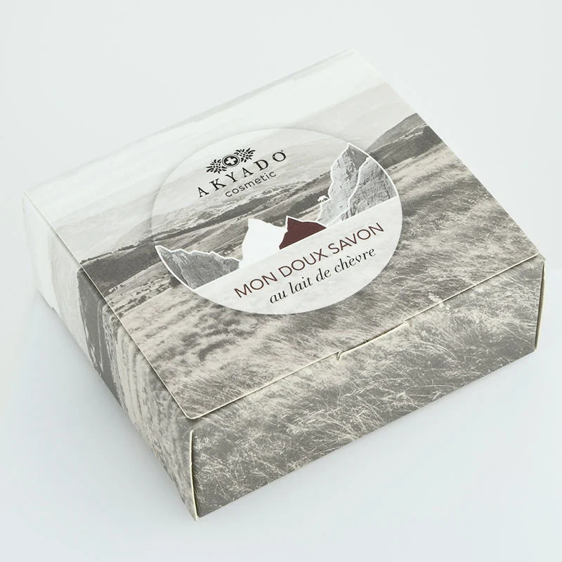 Custom Empty Flip Open Packaging Boxes Soap Paper Clamshell Packaging Boxes