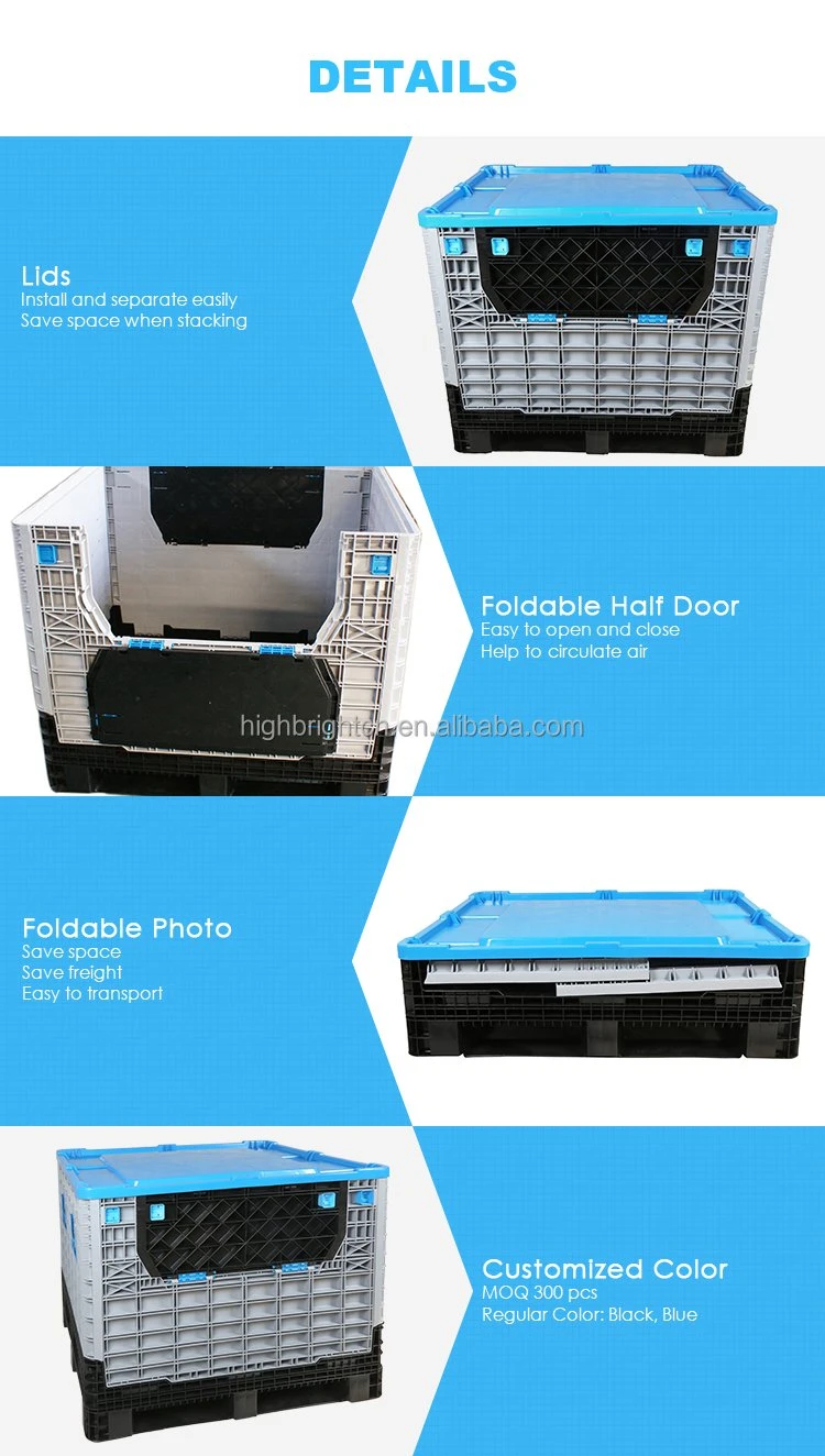 Plastic Tray Boxes Solid Plastic Foldable Containers Wholesale Foldable Plastic Box