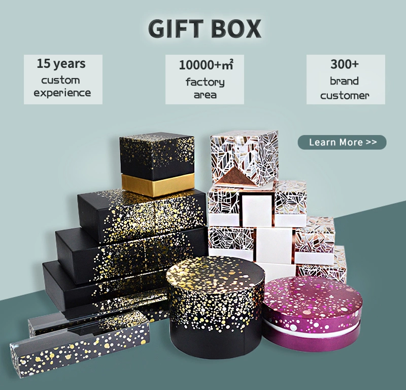 Custom Black with Lid and Foam Insert Cosmetic Magnetic Gift Box