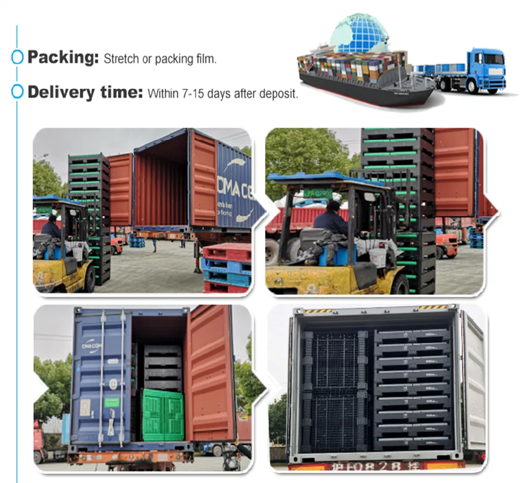 1200*1000*810 Heavy Duty Folding and Moving Packing Plastic Fruit Storage Plastic Pallet Container Box