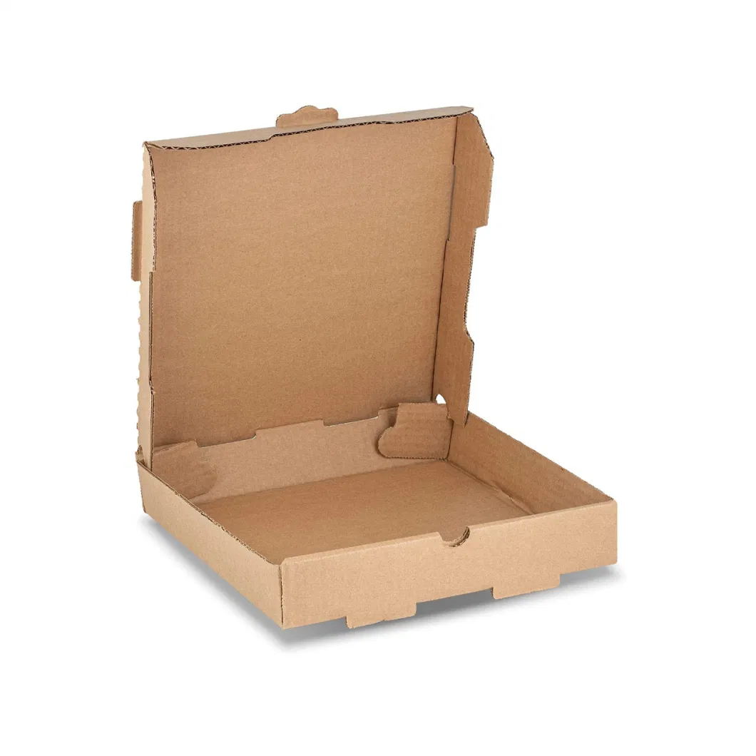 Custom Logo Printed Brown Kraft Paper Pizza Box Food Packaging