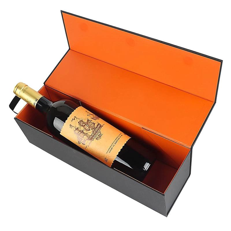 Custom Black Whisky Alcohol Drink Bottle Spirit Gift Wine Packaging Box