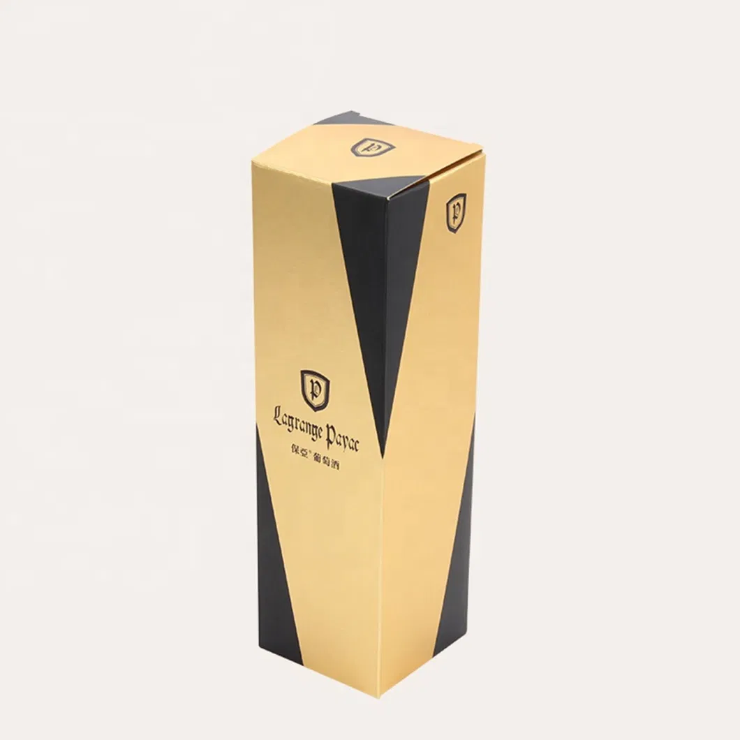 Custom Corrugated Paper Packaging Single Red Wine Bottle Gift Presentation Case Boxes Wholesale Retail Bulk