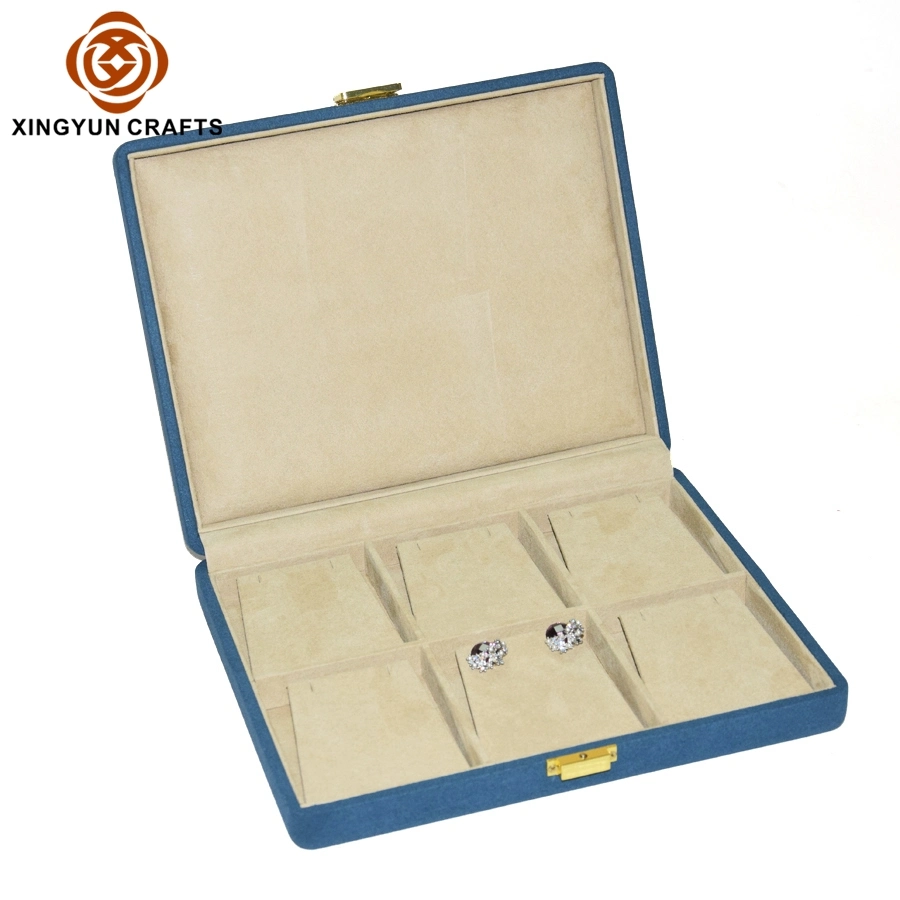 2023 New Personalized Wooden Jewelry Packaging Box Black Leather Travel Jewelry Collection Box Multi Jewelry Storage Case