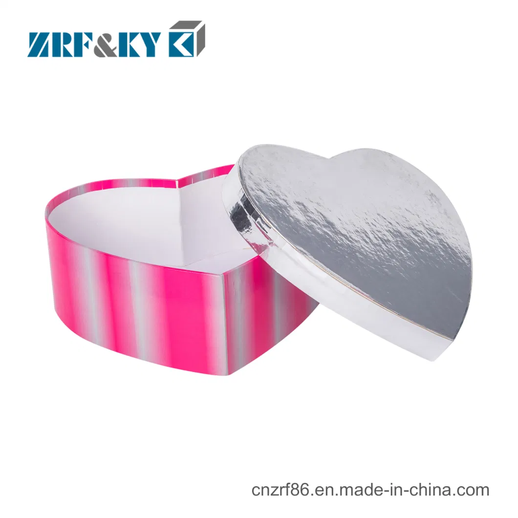 Custom Luxury Rigid Heart Shape Clear Window Paper Gift Packaging Box