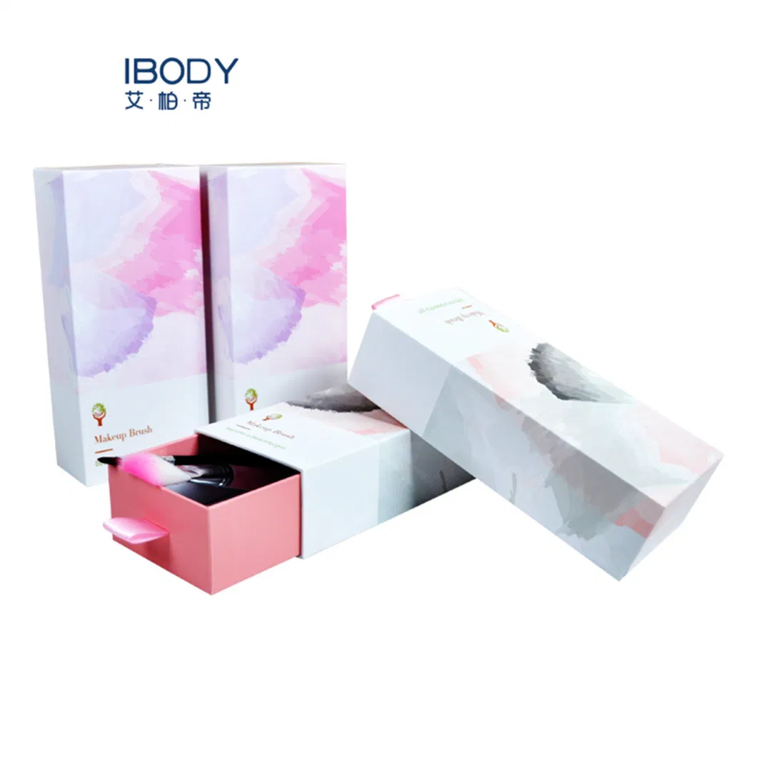 Custom Gift Personalized Hair Extension Packaging Wig Makeup Brush Biodegradable Paper Sliding Drawer Box