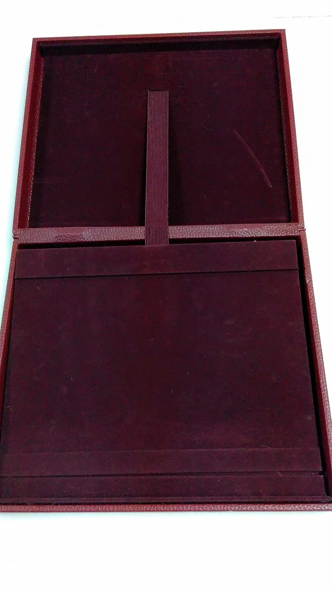 Wine Red Leather Jewelry Box/Wooden Gift Box