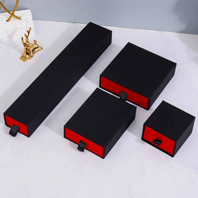 Jewelry Zipper Box Luxurious Boxes Jewelry Zipper Travel Case Simple PU Leather Earrings Jewellery Storage