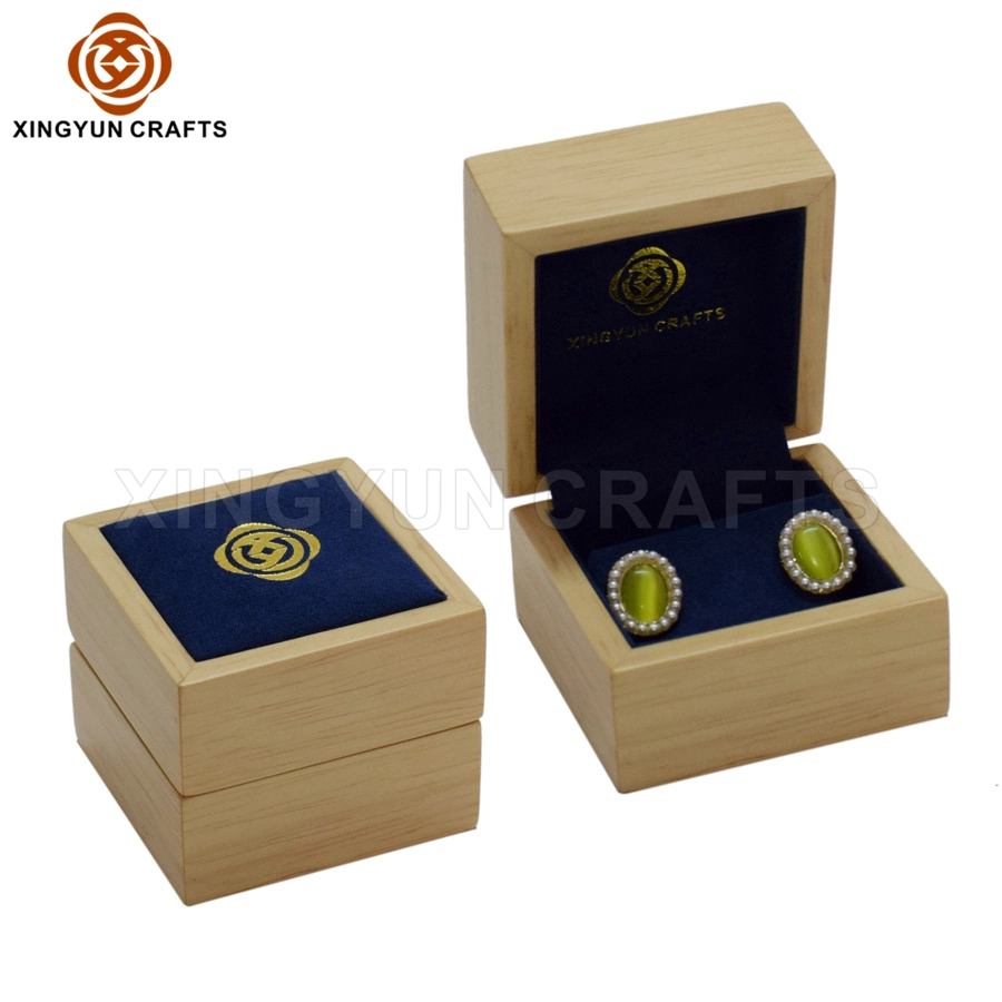 Luxury Walnut Handmade Custom Logo Ring Earring Pendant Jewelry Packaging Set Box with Velvet Insert Pad