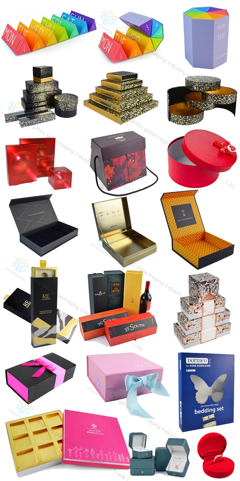 Custom Black with Lid and Foam Insert Cosmetic Magnetic Gift Box