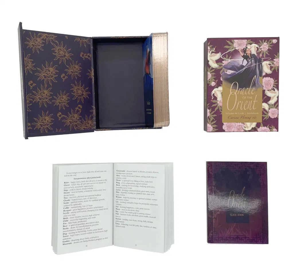 Custom Educational English Mini Book Deluxe Magnetic Gift Box Playing Cards Packaging Box