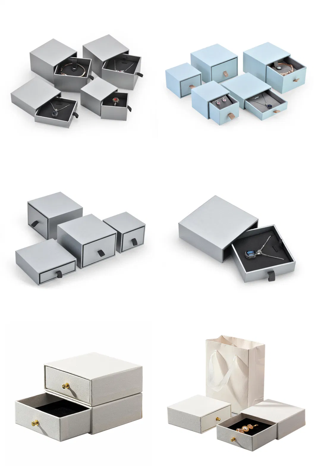 High Quanlity Luxury Custom Logo Jewelry Paper Packaging Gift Box for Earring Ring Pendant Necklace Bracelet