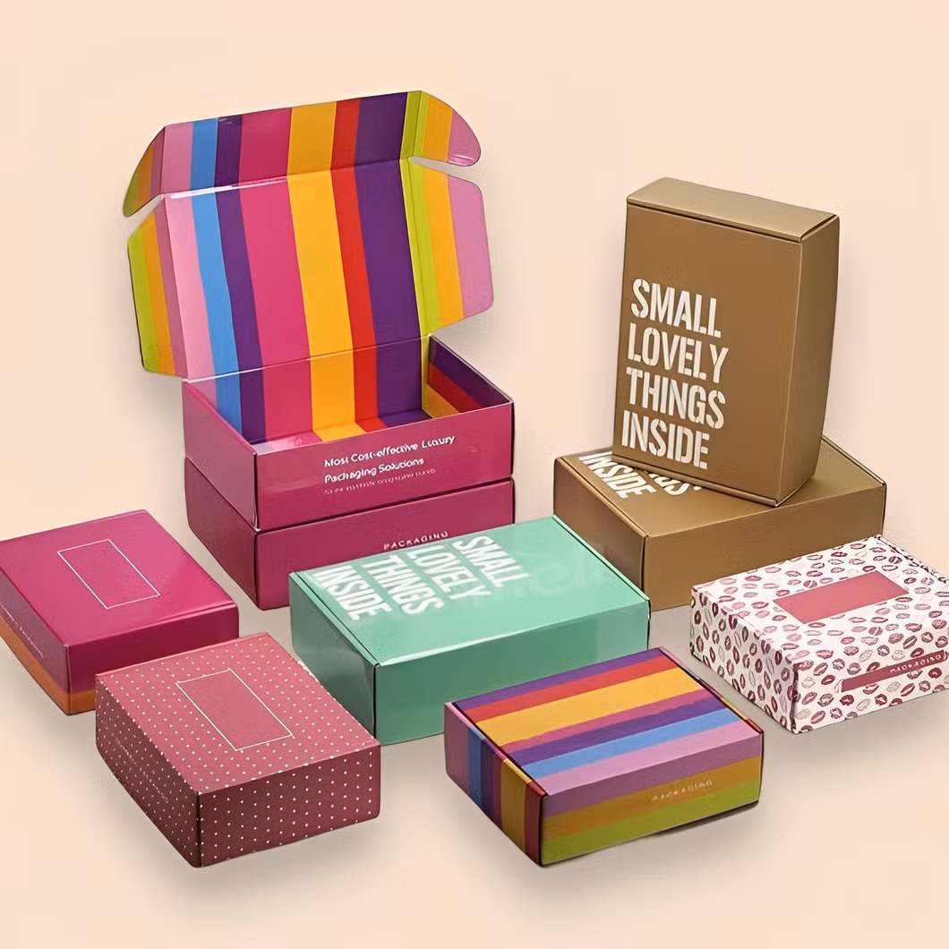 Custom Box Packaging Luxury Black Corrugated Shipping Boxes for Small Business