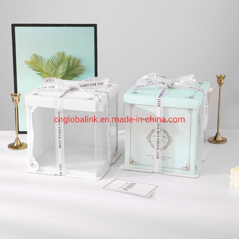 Cake Packaging Birthday Custom Clear Tall Transparent Cakes Boxes in Bulk 6/8/10 Inch