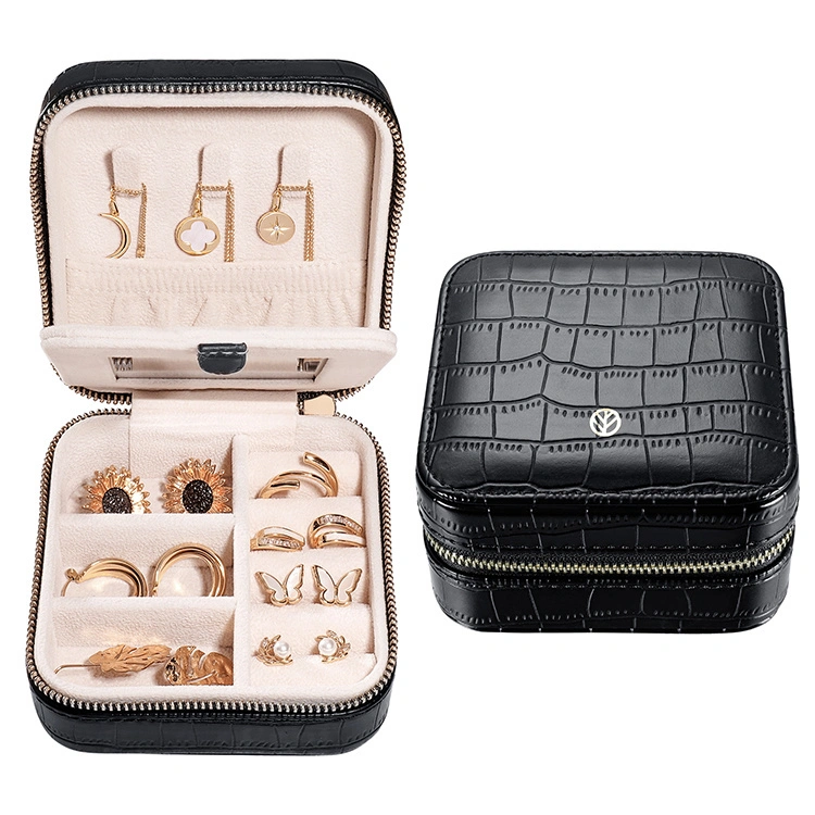 Personalized Birthday Gift Custom Necklace Ring Earrings Jewelry Organizer Case Leatherette Mini Portable Travel Jewelry Box