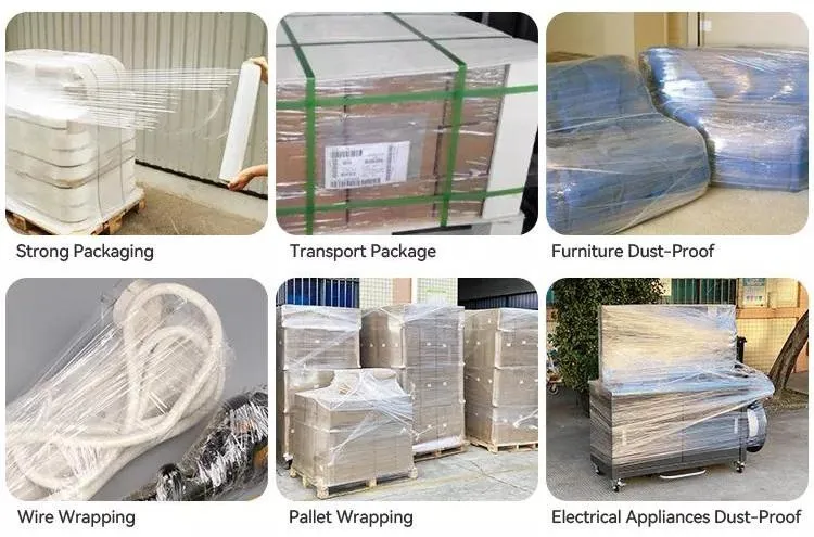 Transparent Packaging Flexible LLDPE Shipping Clear Wrap Hand Stretch Film
