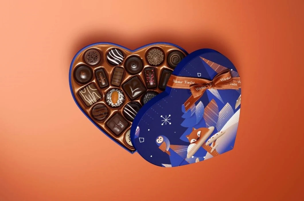 Custom Heart-Shaped Gift Chocolate Packaging Box