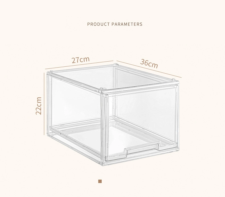Assembling Fully Transparent Drawers Shoe Boxes Folding Storage Household Dustproof Display Racks