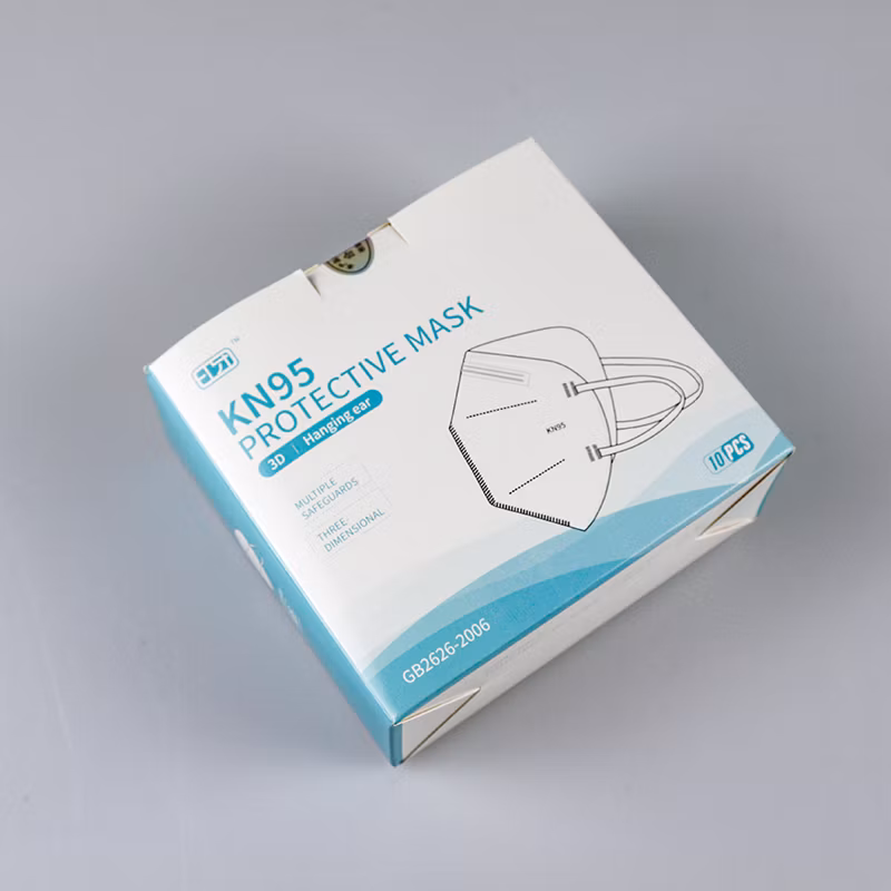 Customized Logo Printed Featured Recyclable Paper Type Cardboard Disposable Carton Face Mask Box