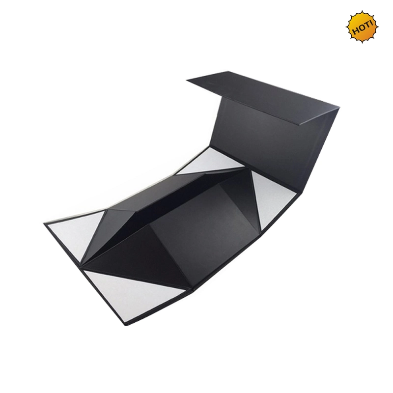 Customize Logo Hard Cardboard Book Shape Magnetic Close Packaging Gift Box Foldable Paper Box