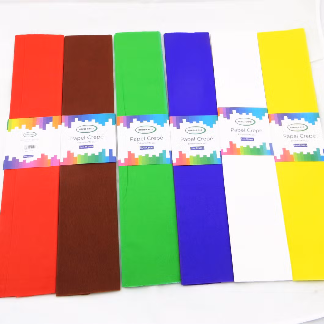Hot Double Sides Gift Wrapping Crepe Paper in Roll Wholesales Eco-Friendly Handmade Crepe Paper