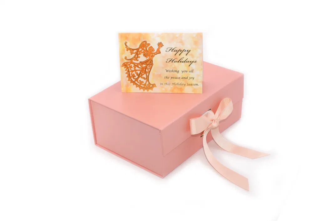 Custom Logo Flip Foldable Rigid Cardboard Packaging Large Luxury Black Folding Book Shaped Magnetic Closure Lid Paper Gift Box