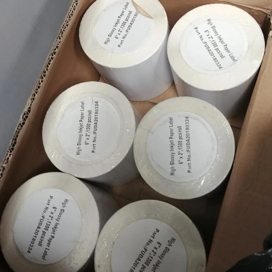 Custom Waterproof Blank Inkjet Label Roll Self Adhesive Glossy Label