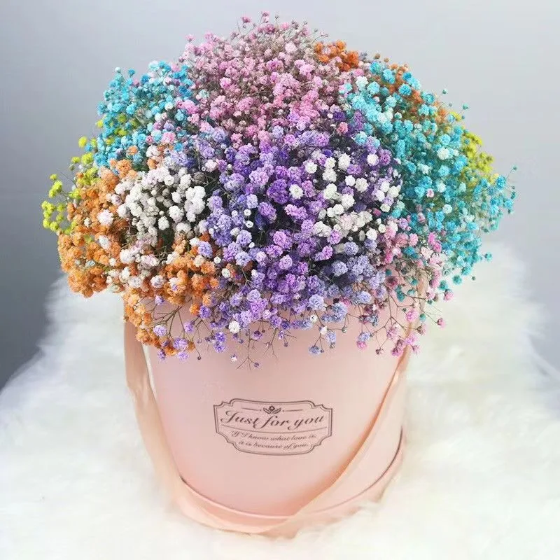 Wholesale Large Size Cylinder Packing Box Valentine Flowers Packaging Gift Box with Hot Stamping Printing