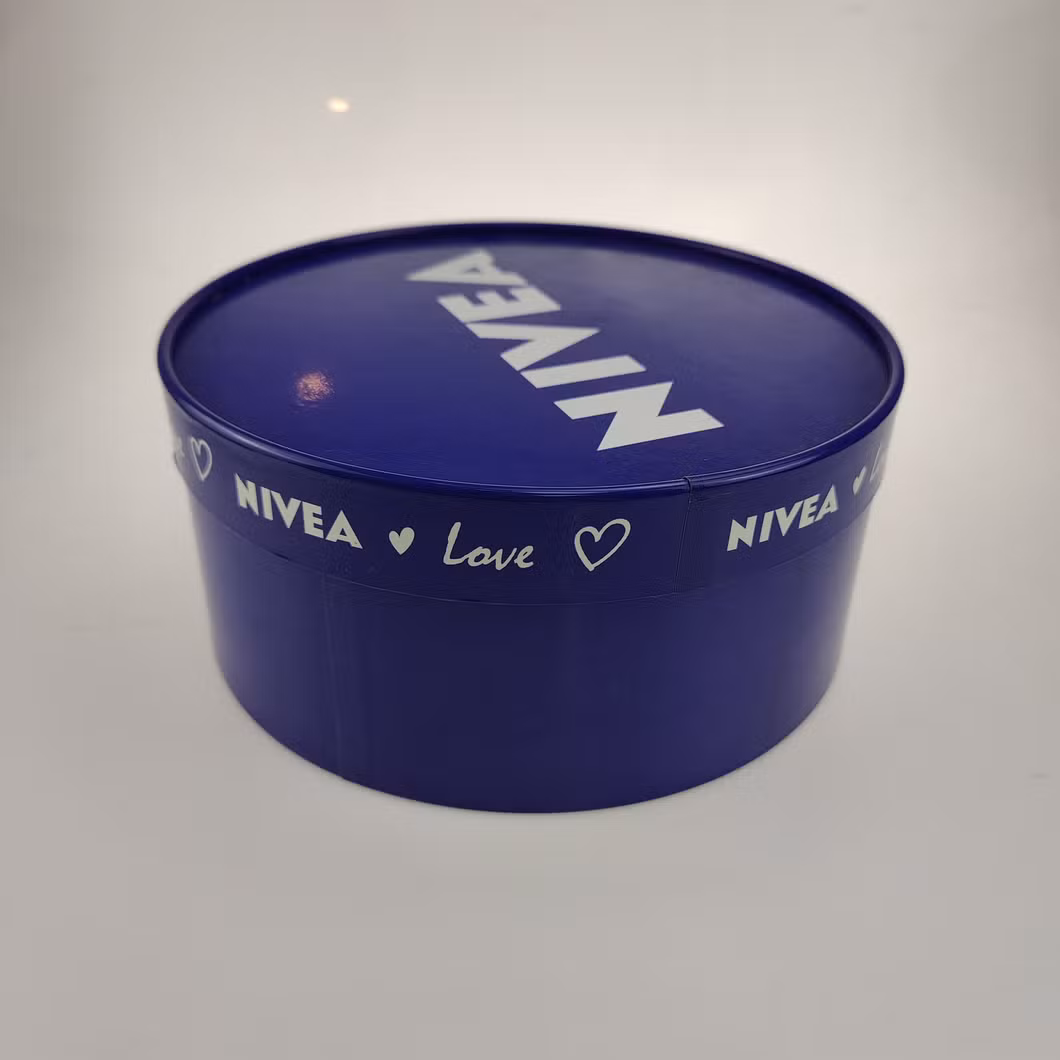 Custom Cardboard Cmyk Lid Base Box Gift Case Cylindrical Box