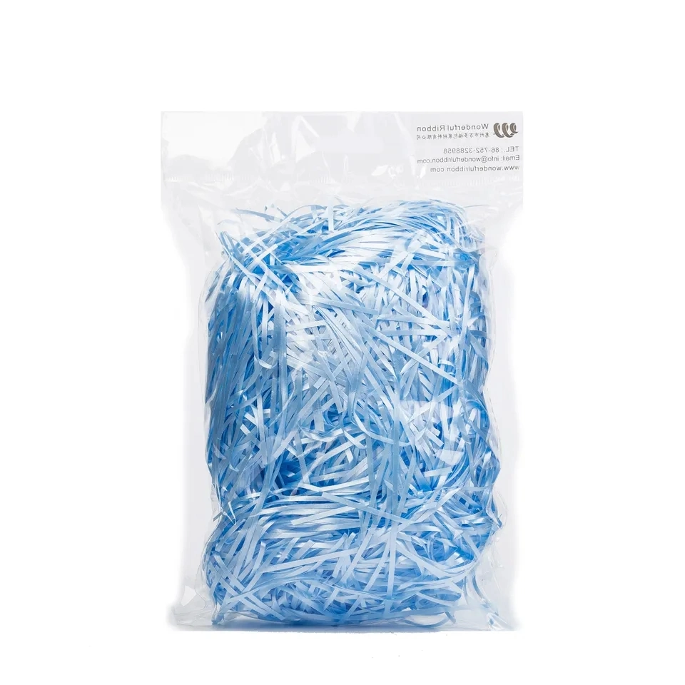 PP Iridescent Shredded Paper Basket Paper for Gift Packing Plastic Gift Filling for Perfume Cosmetics Christmas Box Filler