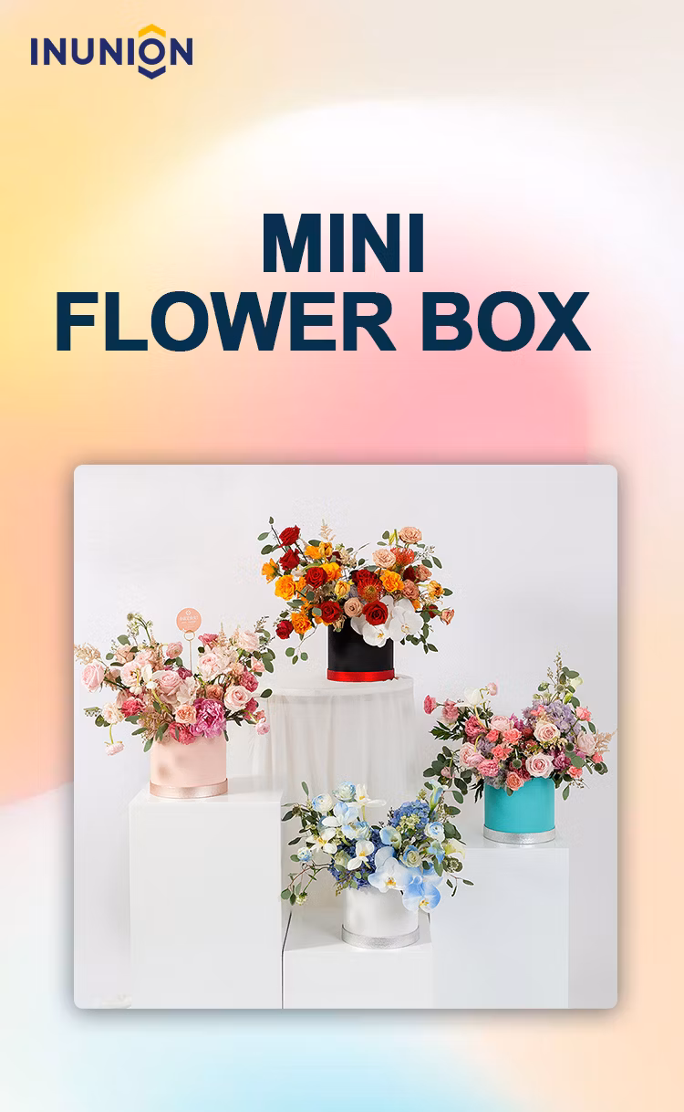 Cylindrical Flower Box with Lid for Single Flower Packing