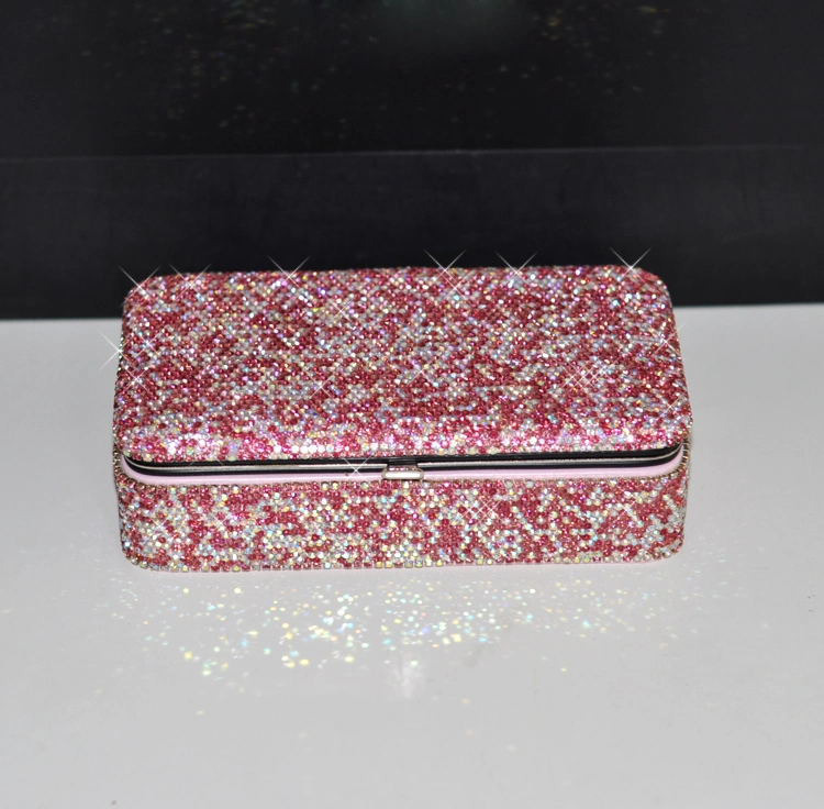 Ea015 Travel Luxury Small Accessories Earring Ring Boxes Wholesale Custom Logo Portable Mirror Jewelry Storage Box