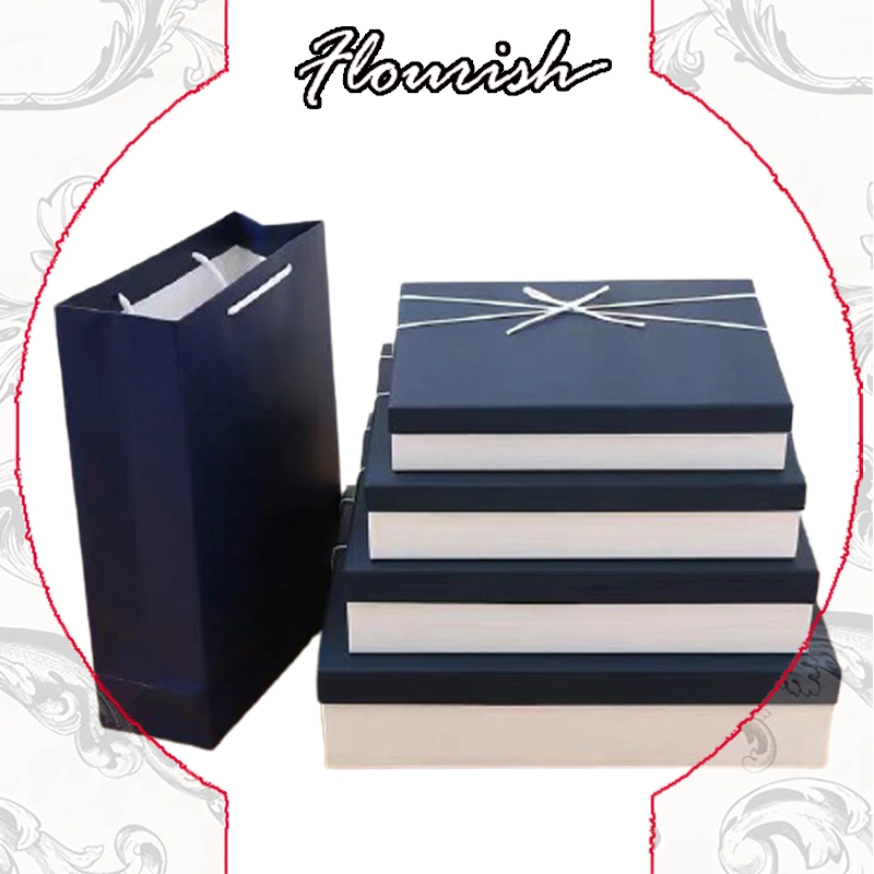 Bespoke Lid and Base Type Navy Cardboard Birthday Party Gift Box