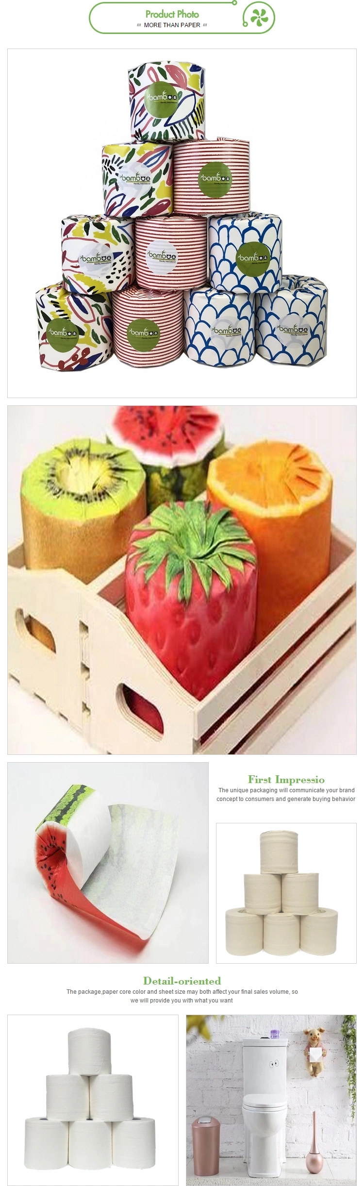 Wholesale OEM 1/2/3/4/5/6 Ply Virgin Wood Pulp Toilet Tissue Paper Customized Print Standard Toilet Paper