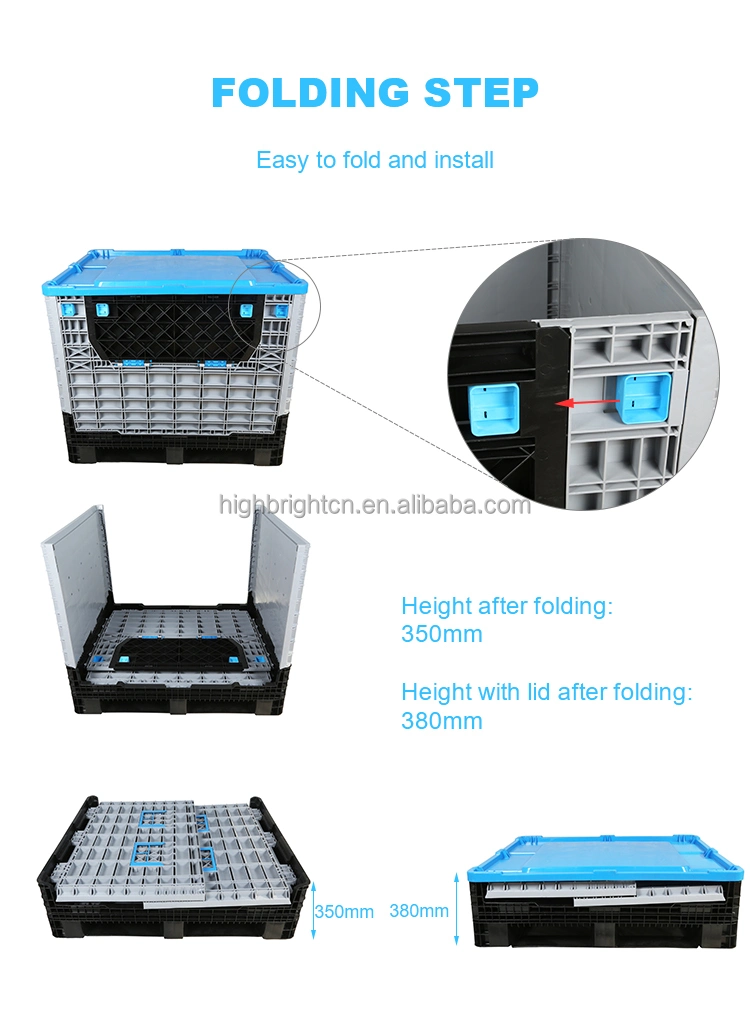 Plastic Tray Boxes Solid Plastic Foldable Containers Wholesale Foldable Plastic Box