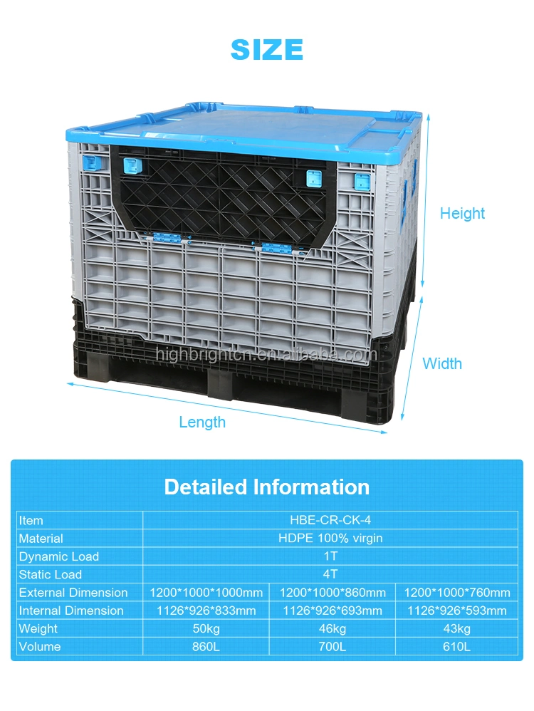 Plastic Tray Boxes Solid Plastic Foldable Containers Wholesale Foldable Plastic Box