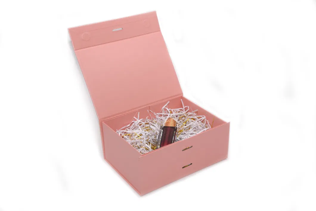 Custom Logo Flip Foldable Rigid Cardboard Packaging Large Luxury Black Folding Book Shaped Magnetic Closure Lid Paper Gift Box