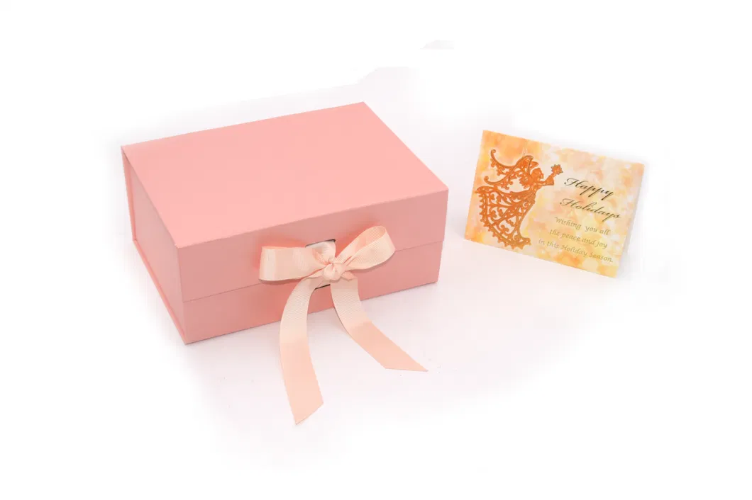 Custom Logo Flip Foldable Rigid Cardboard Packaging Large Luxury Black Folding Book Shaped Magnetic Closure Lid Paper Gift Box