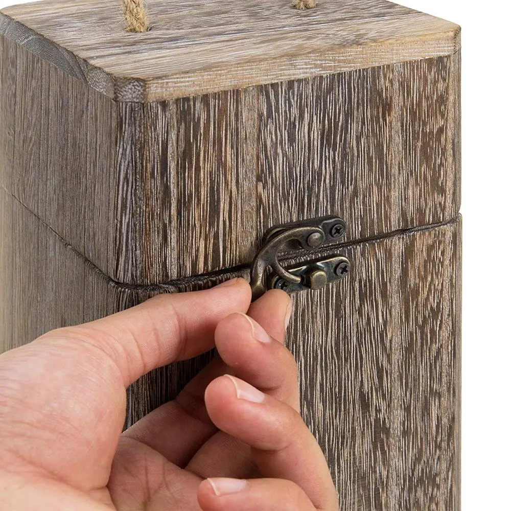 Customization Wood/Wooden Gift Box with Rope Handle for Red Wine Packing/Storage